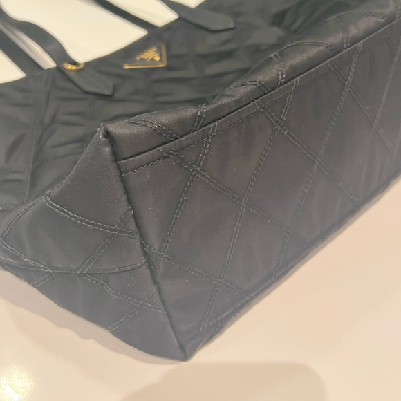 Prada Black Tessuto Impuntu Tote Bag ππ - Picture 4 of 13